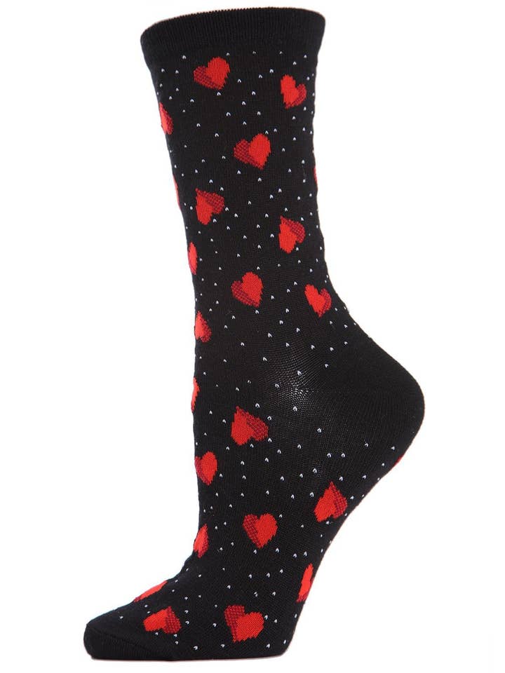 MeMoi Floating Hearts Bamboo Crew Socks and other Purchase Wholesale heart socks. Free Returns & Net 60 Terms on Faire trending on Faire.