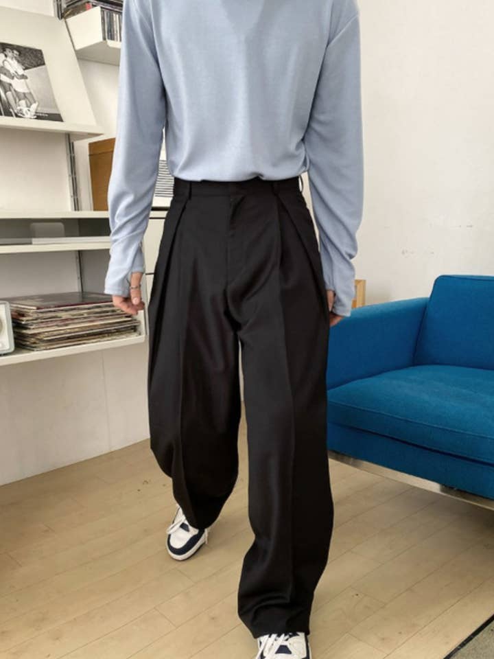 Oversized Pleated Trousers for wholesale by WAGWANMAN LTD