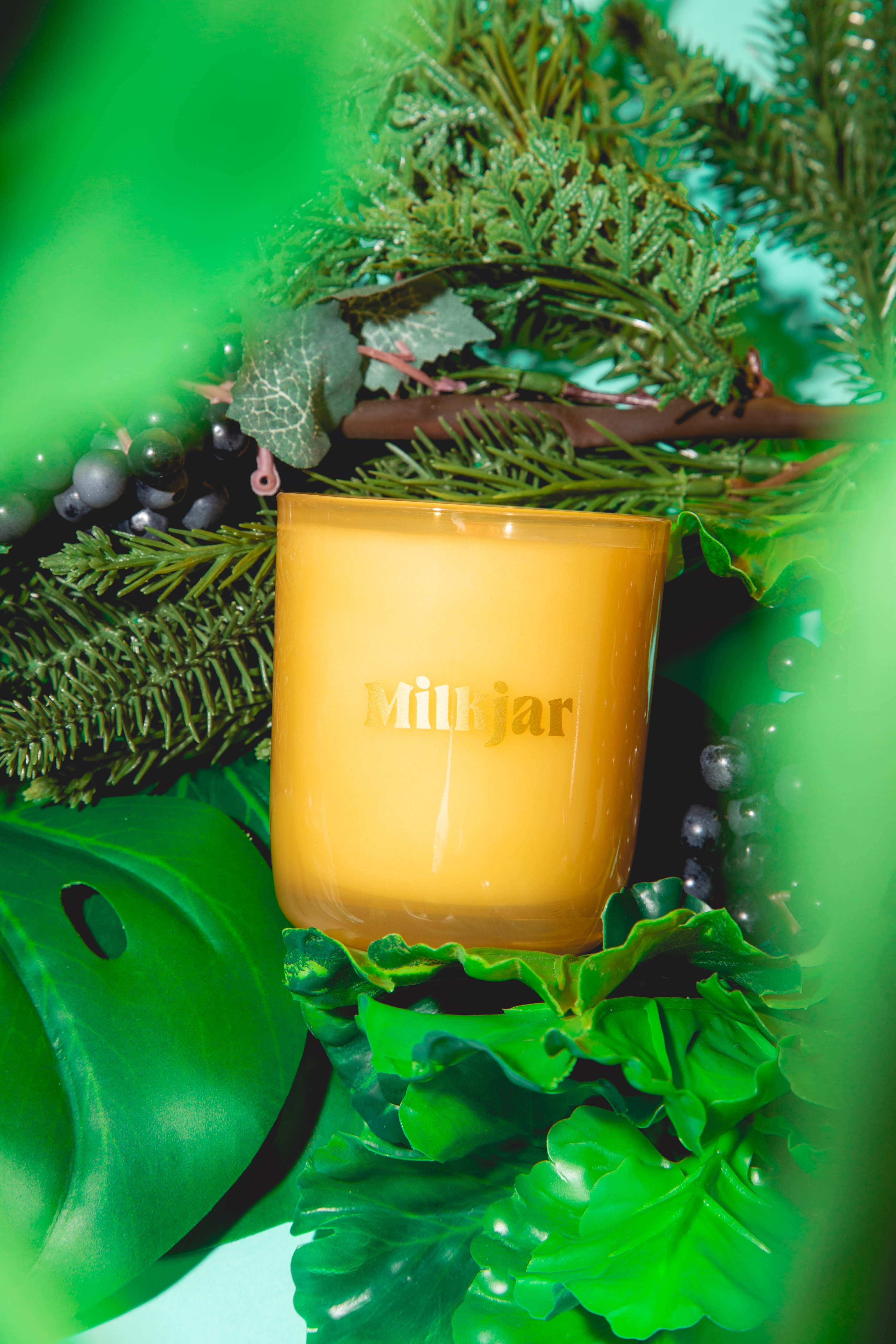 Milk Jar Candle Co. - Wholesale Jar/Filled Candle - Garden State - Cedar & Cassis Coconut Soy 8oz Candle5