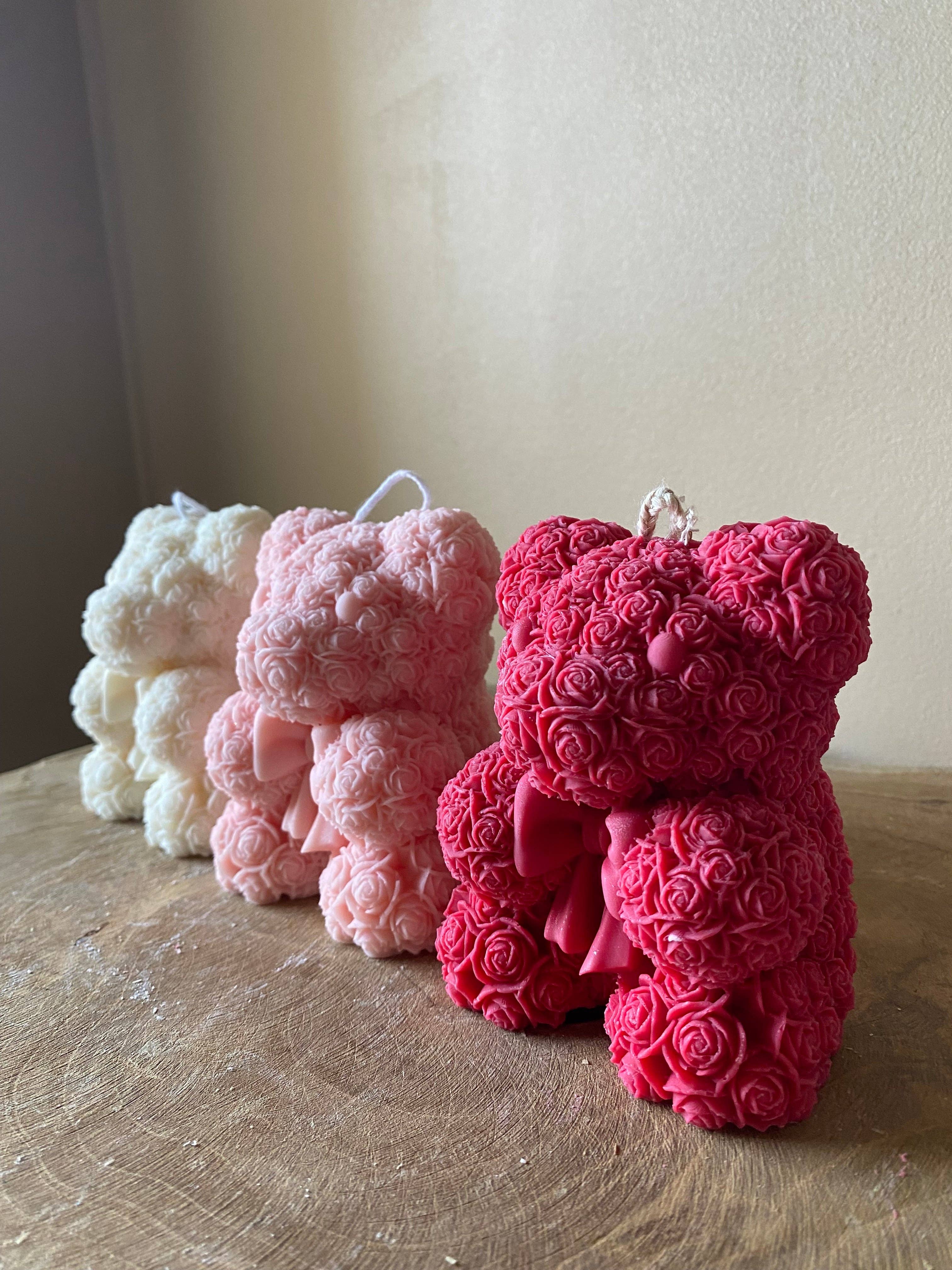 Pétale de cire - Wholesale Novelty Candle - Teddy bear floral bow candle1