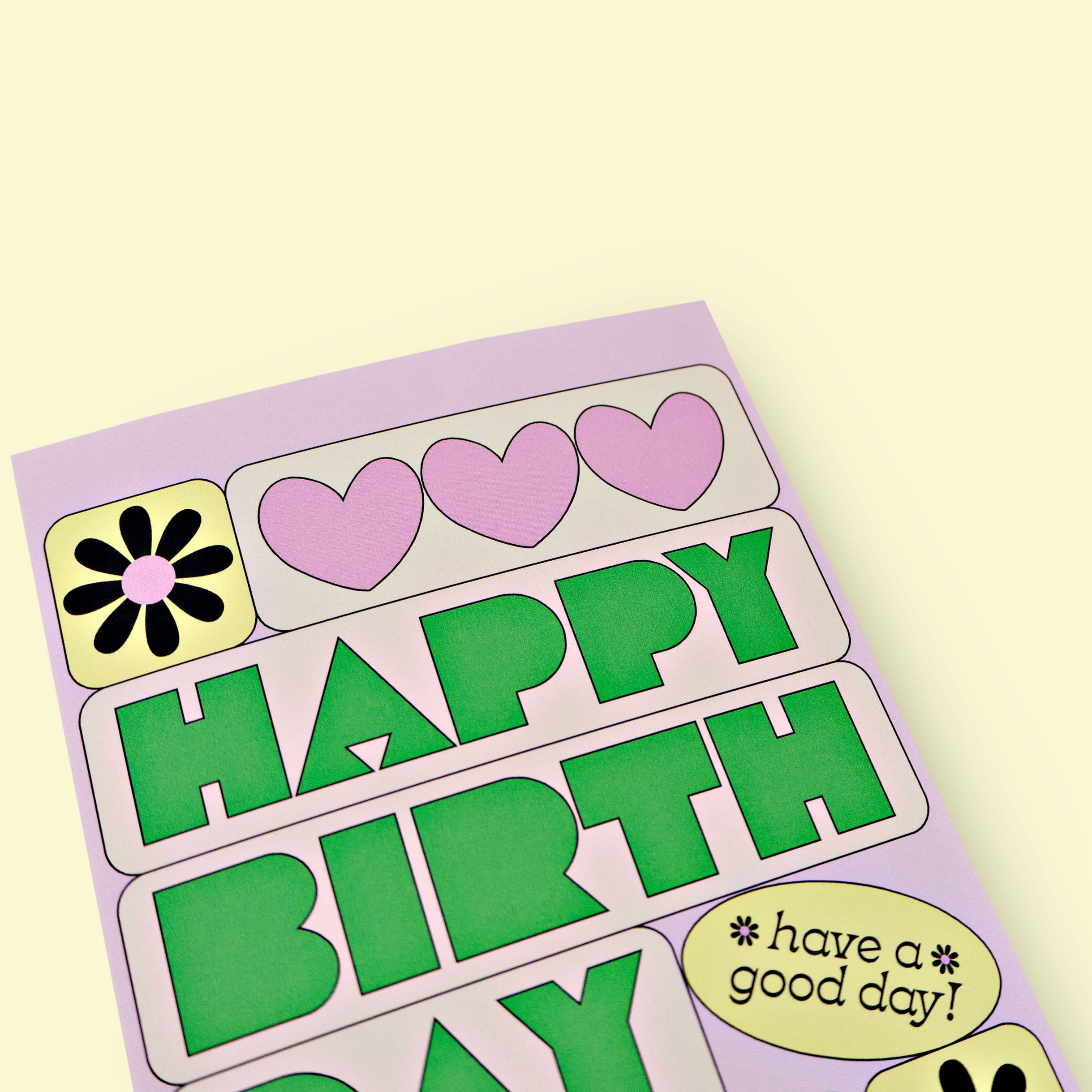 Good Thanks Paper - Wholesale Birthday Card - Heart Block Birthday Card2
