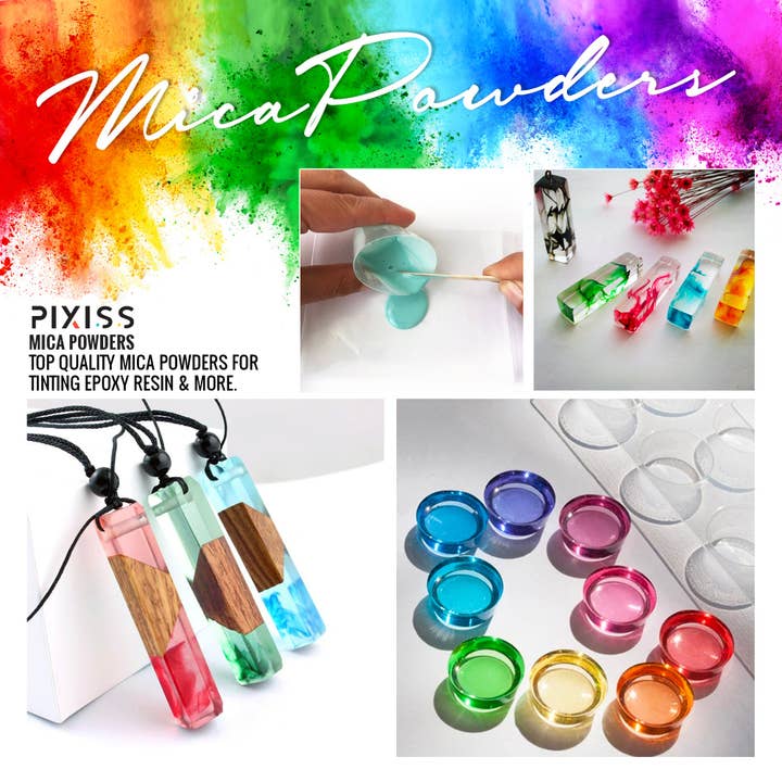 Pixiss - Wholesale Craft Supplies - PIXISS Mica Powder Assorted Set of 15 Colors