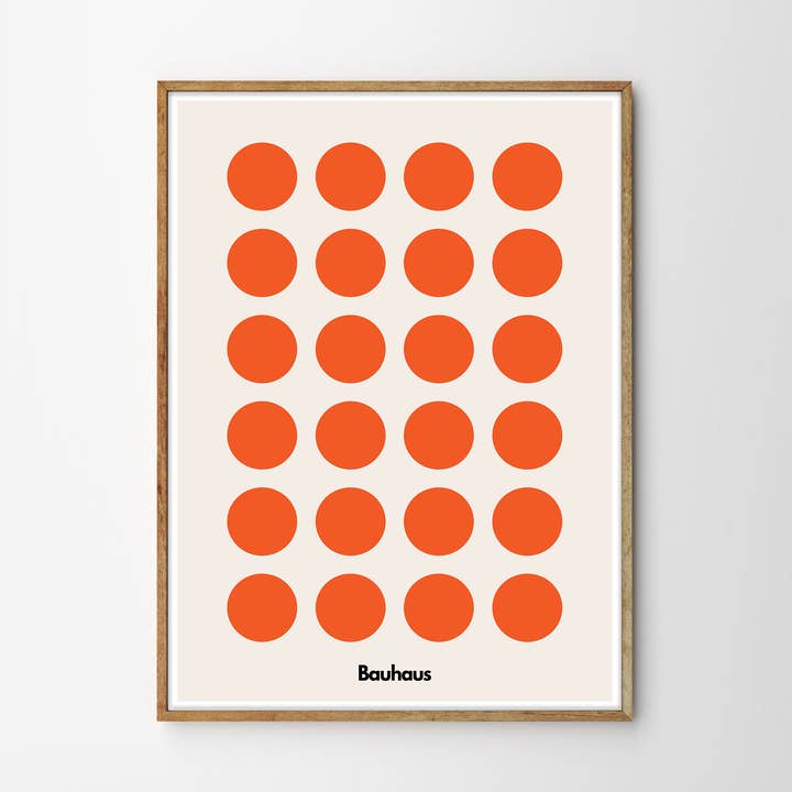 Gustave - Vente Affiche d'art - Bauhaus, Orange dots0