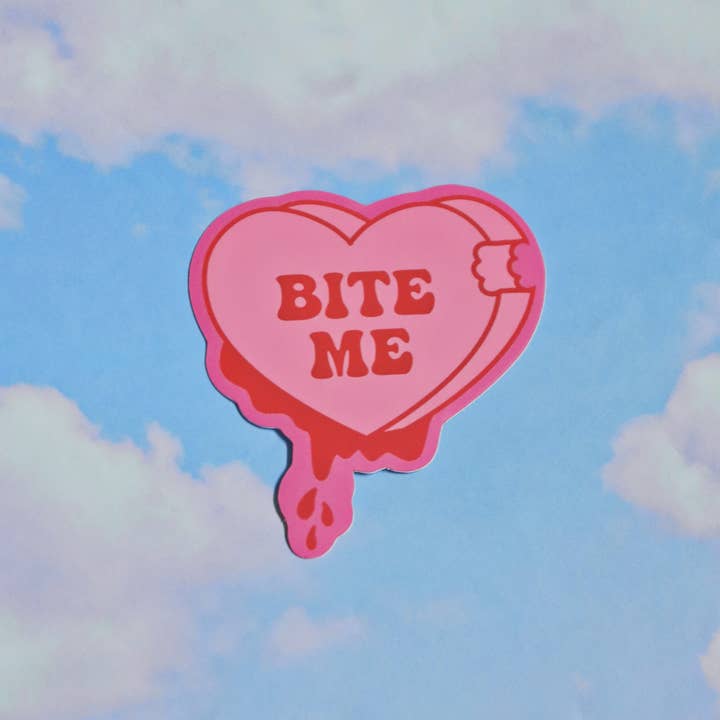 Day Dreamer Studios - Vendita all'ingrosso Adesivo - Bite Me Candy Heart | Adesivo in vinile impermeabile lucido1