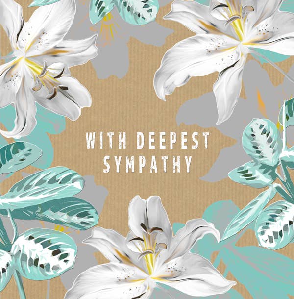 Sally Scaffardi Design - Wholesale Sympathy Card - FN004 ... Sympathy Card1