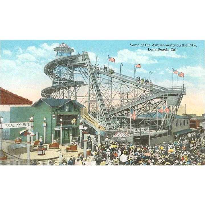 Postcard LB-45 Amusement Park, Long Beach, California for wholesale by Found Image Press