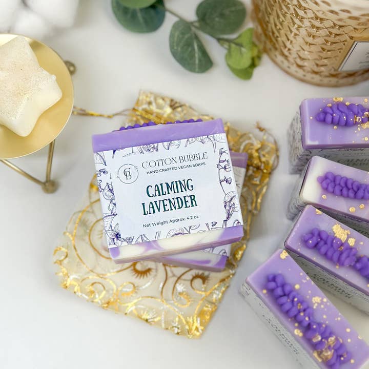 Calming Lavender for wholesale by Cotton Bubble Soap