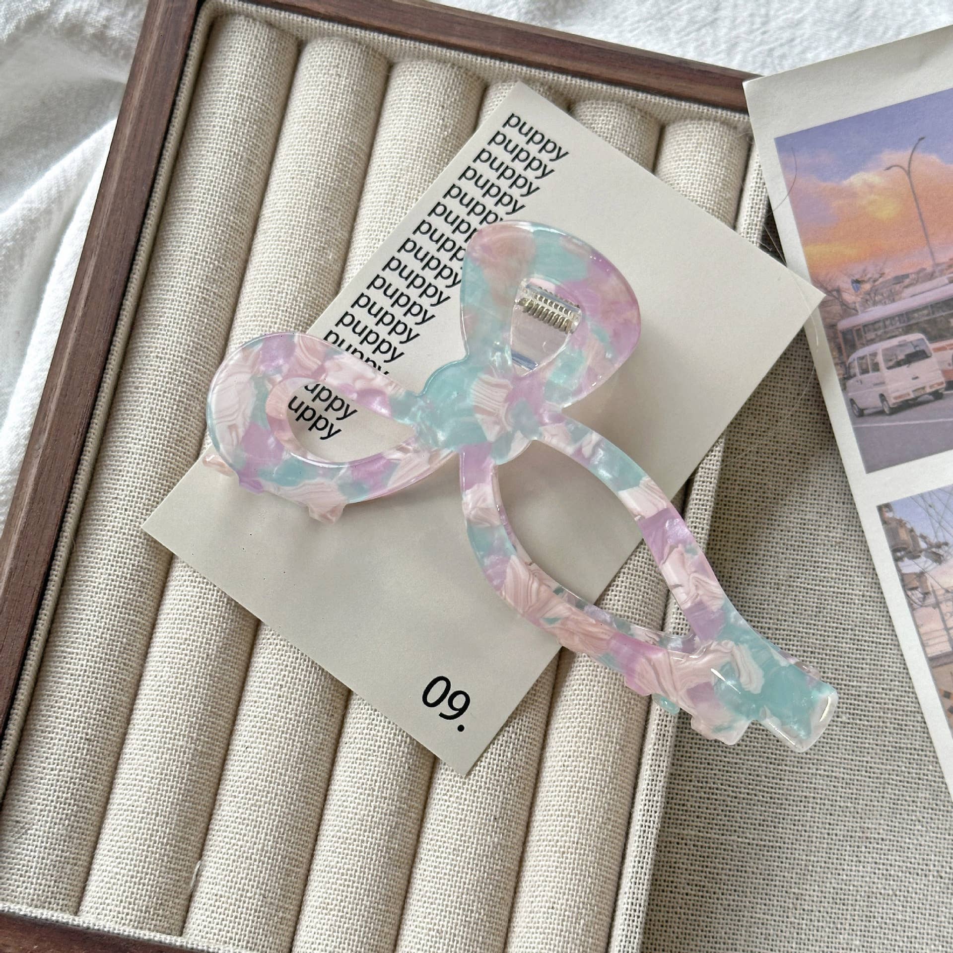 SoapElenGlen – Clips para cabelo - Mulher por atacado – Garra Elegante com Laço, Doce Gancho de Cabelo3