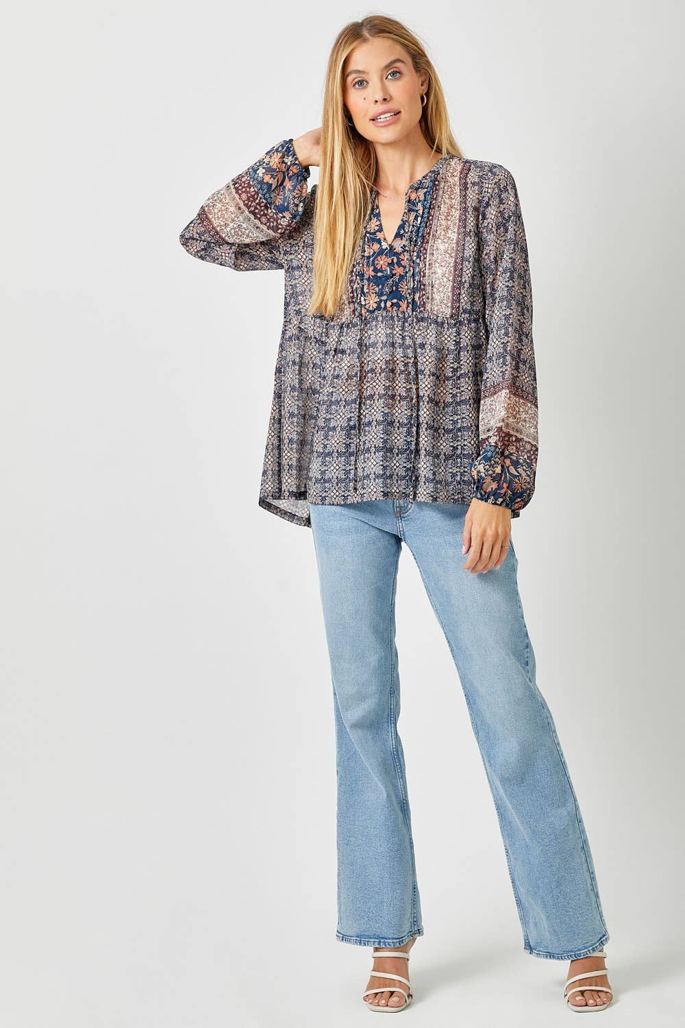 Mystree - Wholesale Blouse - Women's - 60521 Printed Peasant Blouse7