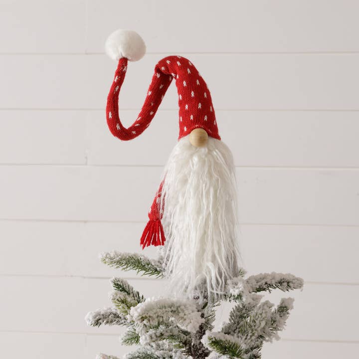 Audrey's Home & Gift - Wholesale Tree Topper - Gnome Tree Topper, Md (Pk/02)