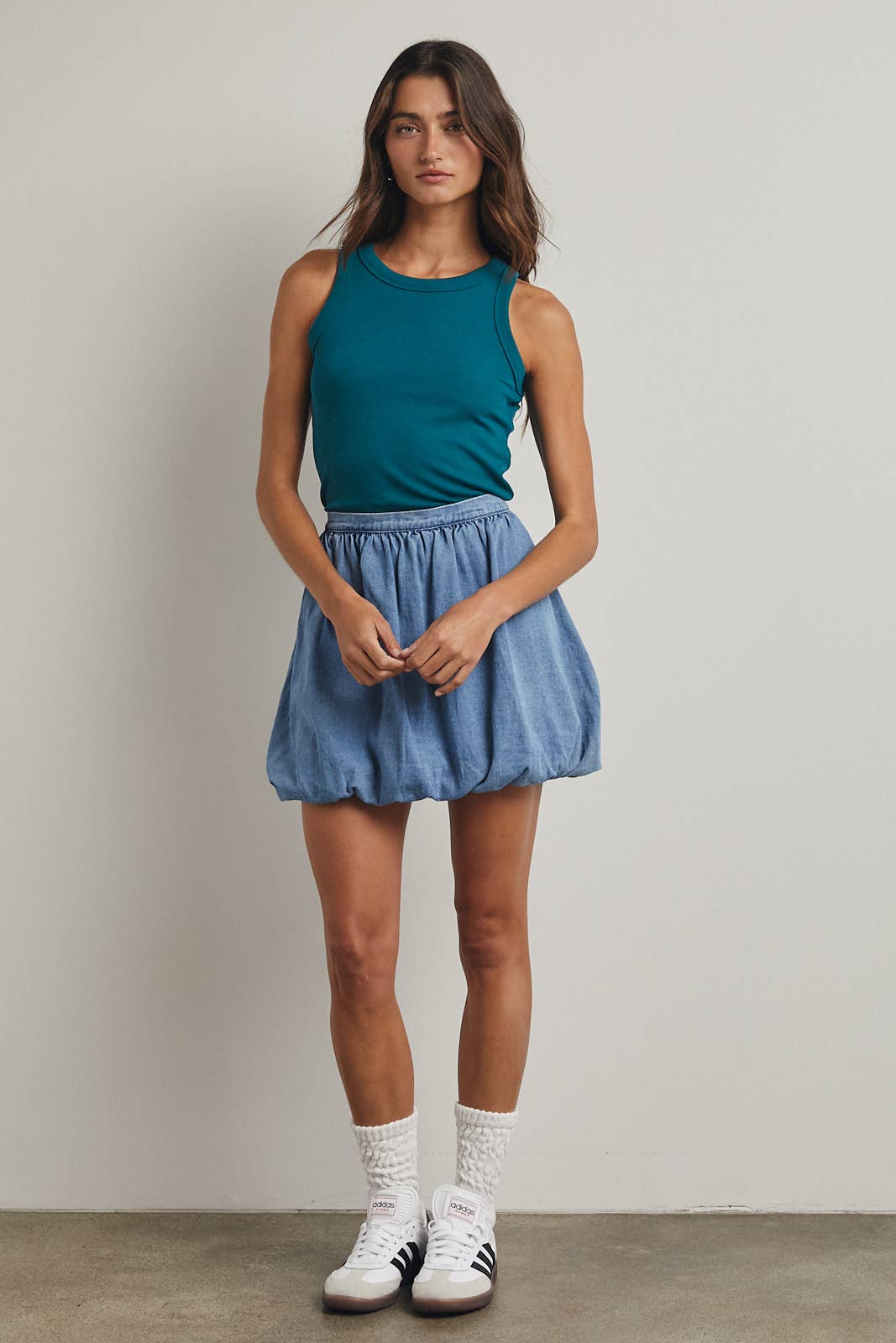 Wishlist Apparel - Wholesale Tank Top - Women's - CREW NECK RIBBED KNIT TANK TOP / WL18-104461