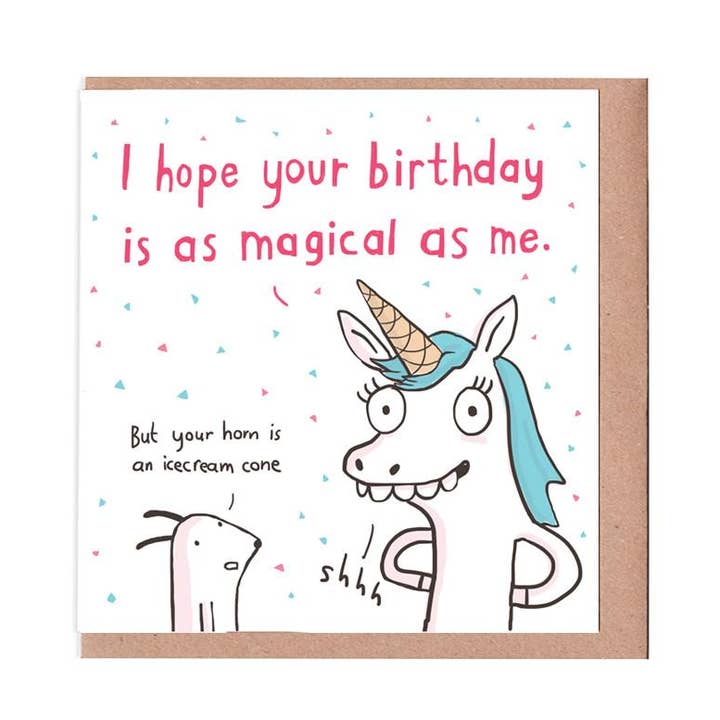 Magical Unicorn Birthday Card for wholesale by Sarah Ray