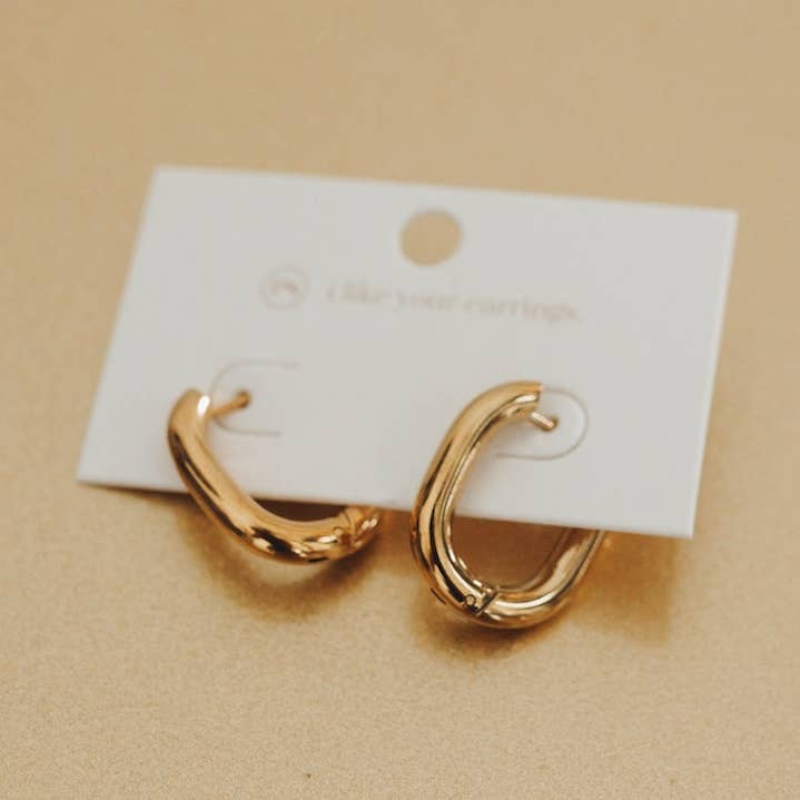 Flirty Fantasy Oval Hoop Earrings - WATERPROOF Wholesale for wholesale by Pretty Simple