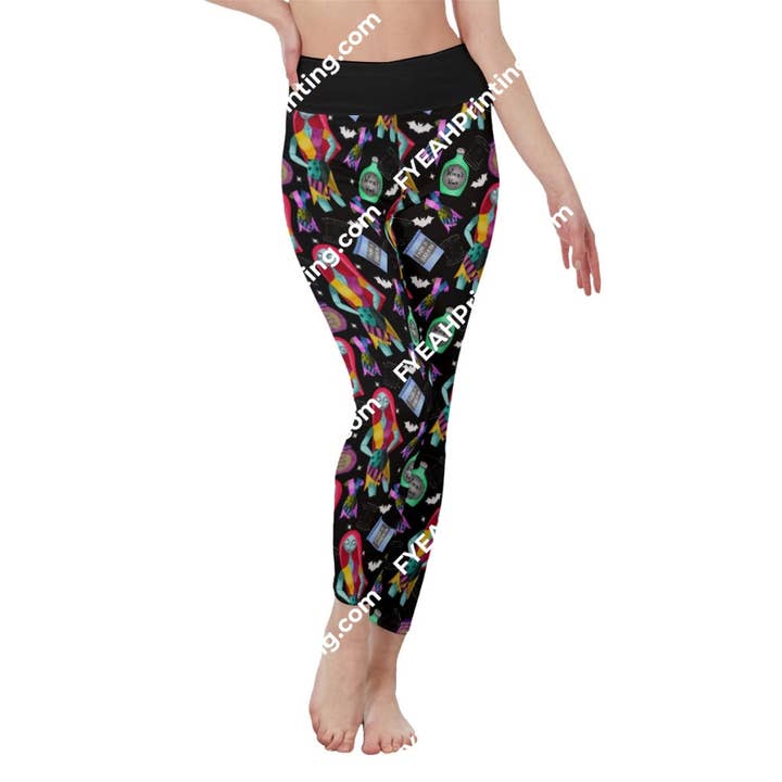 Sallys Potions Leggings für Damen mit Allover-Print und hoher Taille | Seitlicher Nahtverschluss für den Großhandel von fyeahprinting