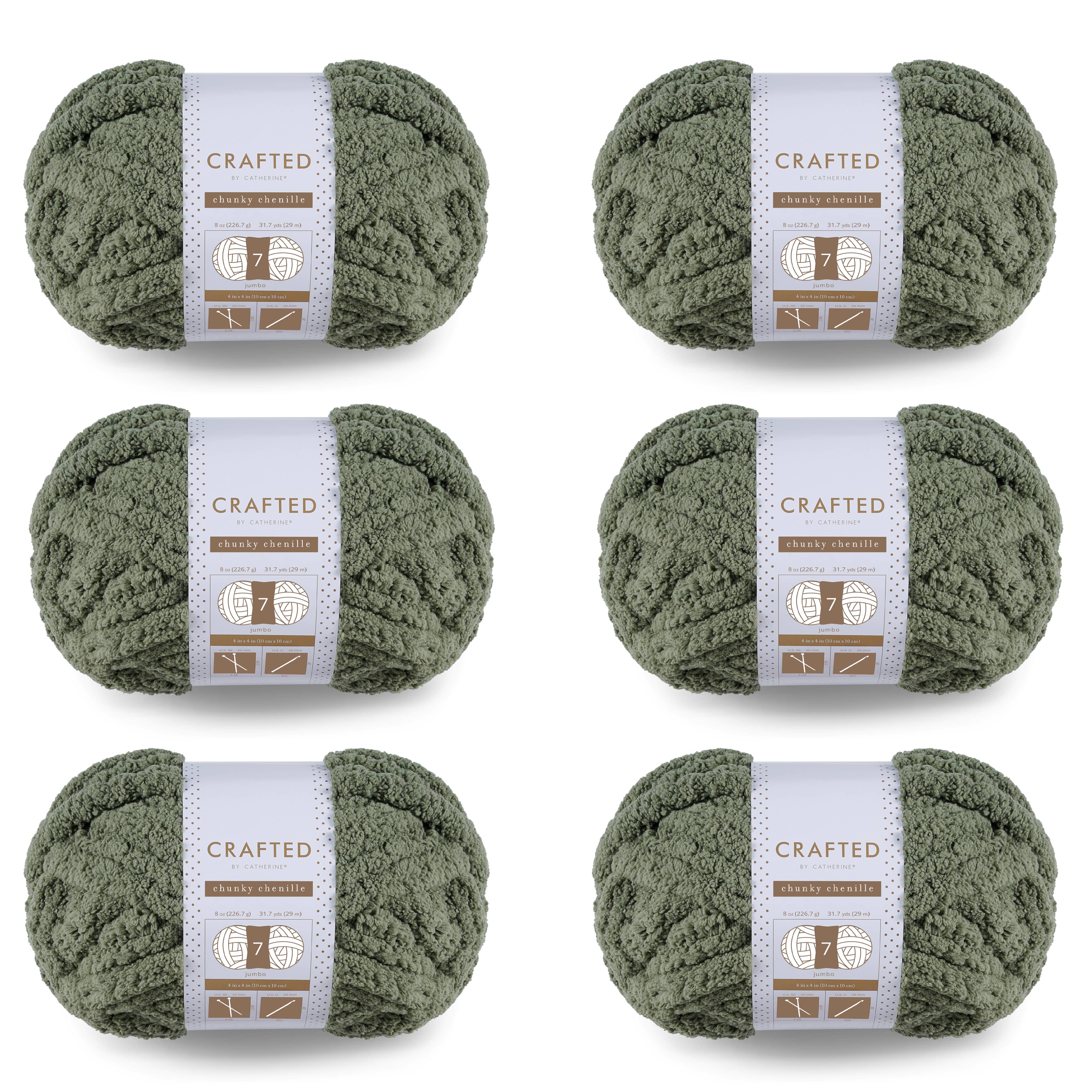 Crafted by Catherine - Wholesale Yarn - Chunky Chenill Yarn | 8oz/227g | Jumbo #7 | Pack of 618