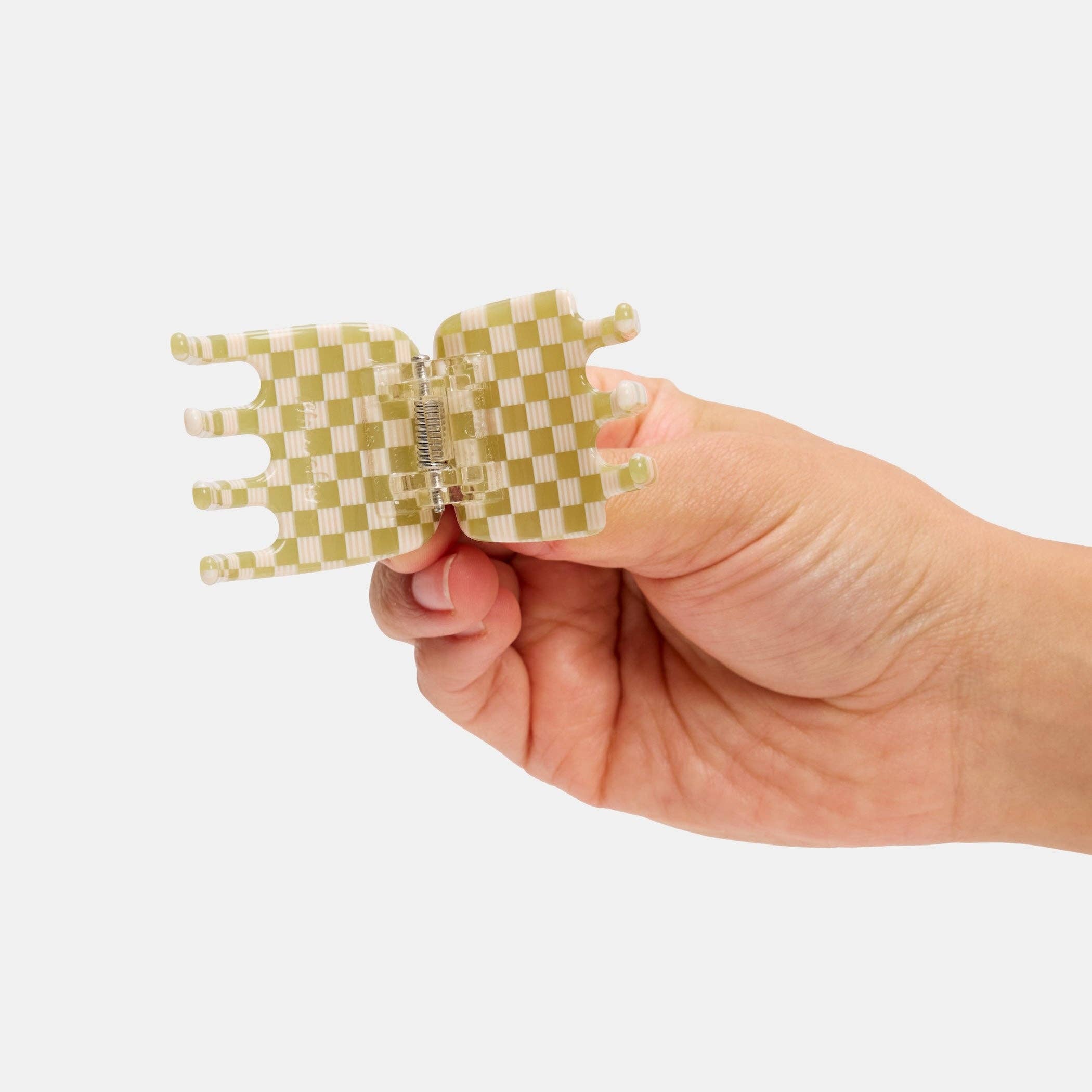 CHUNKS - Wholesale Hair Clip - Women's - Midi Ursa Claw in Olive Check3