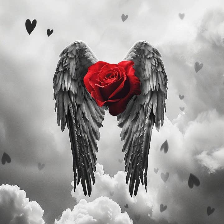 Rosa Vermelha Alada por atacado de Paint with Number