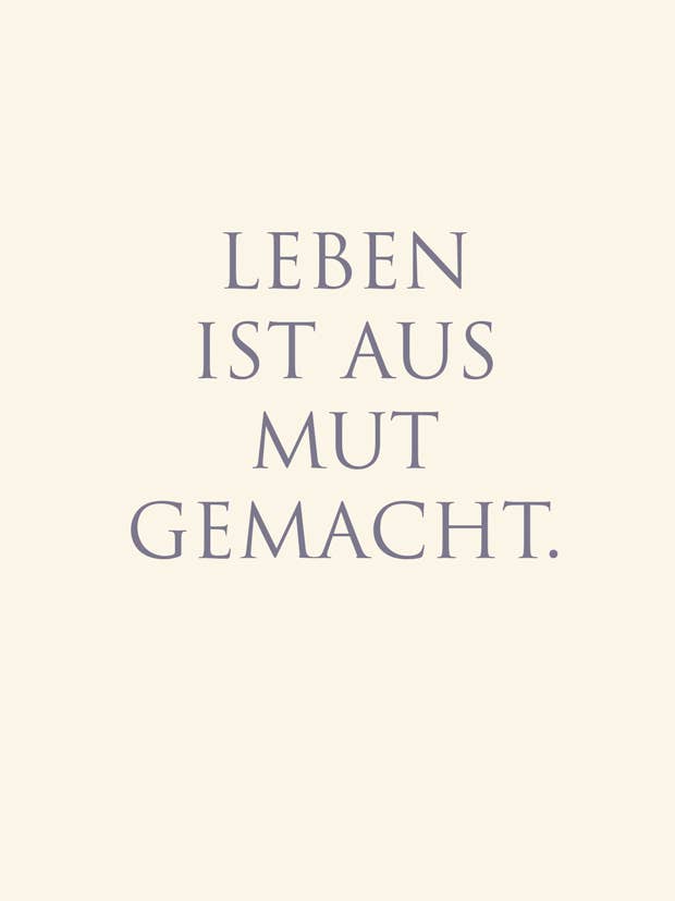 Postkarte "Leben ist aus Mut gemacht" für den Großhandel von WUNDERWORT by Angela Gwinner