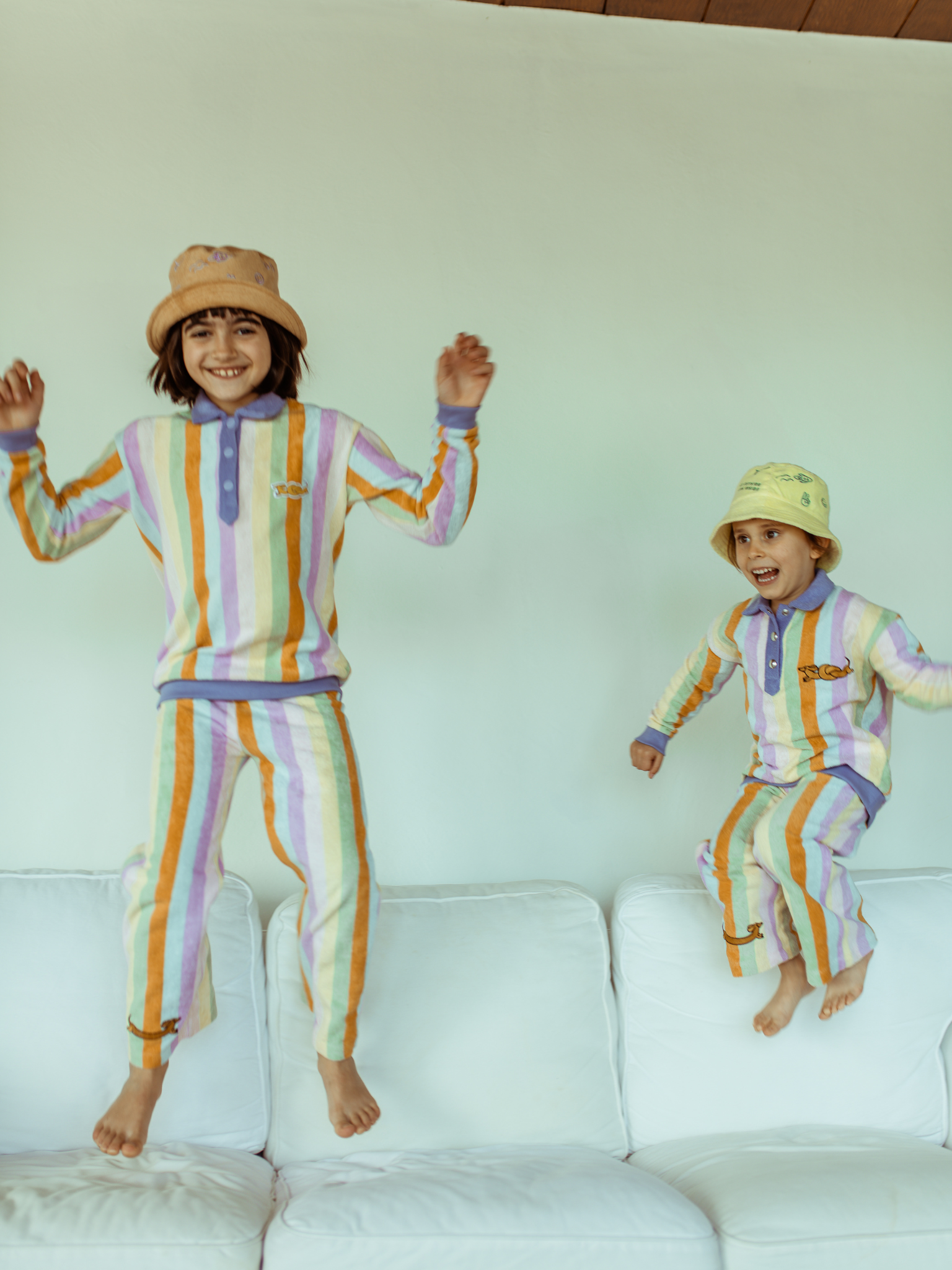 Sunset Streifen Terry-Culottehose mit elastischem Bund für den Großhandel auf Faire3