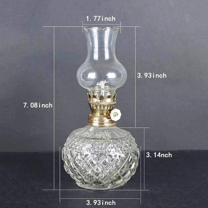 Adrianas Specialty Lamp Shades - Wholesale Accent/Desk Lamp - Vintage Glass Kerosene Lamp Adjustable Switch Spherical Oil Lamp Large Capacity Oil Lamp for Home Decorations Shops Outdoor Ligh