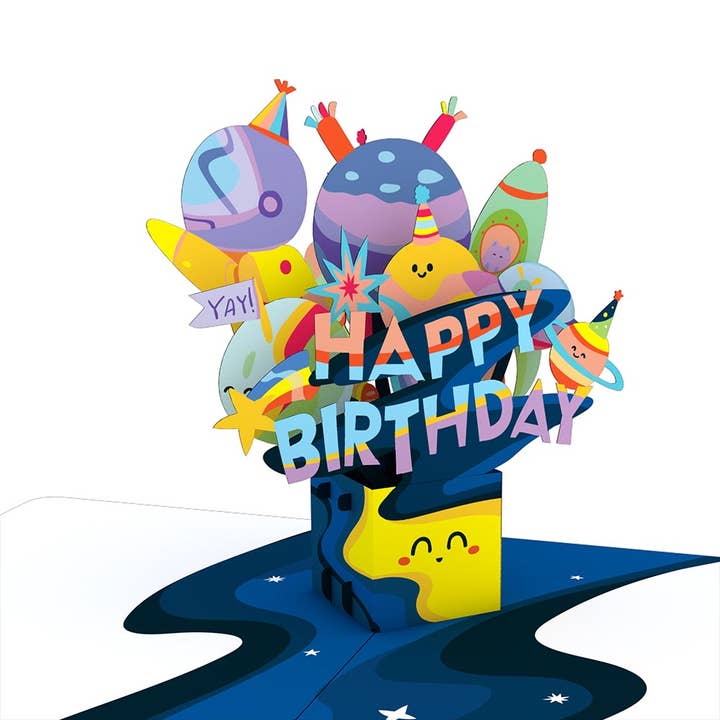 Lovepop Cards - Wholesale Birthday Card - Playpop Card™: 4.5"x5.9" Out of This World Birthday, Cards