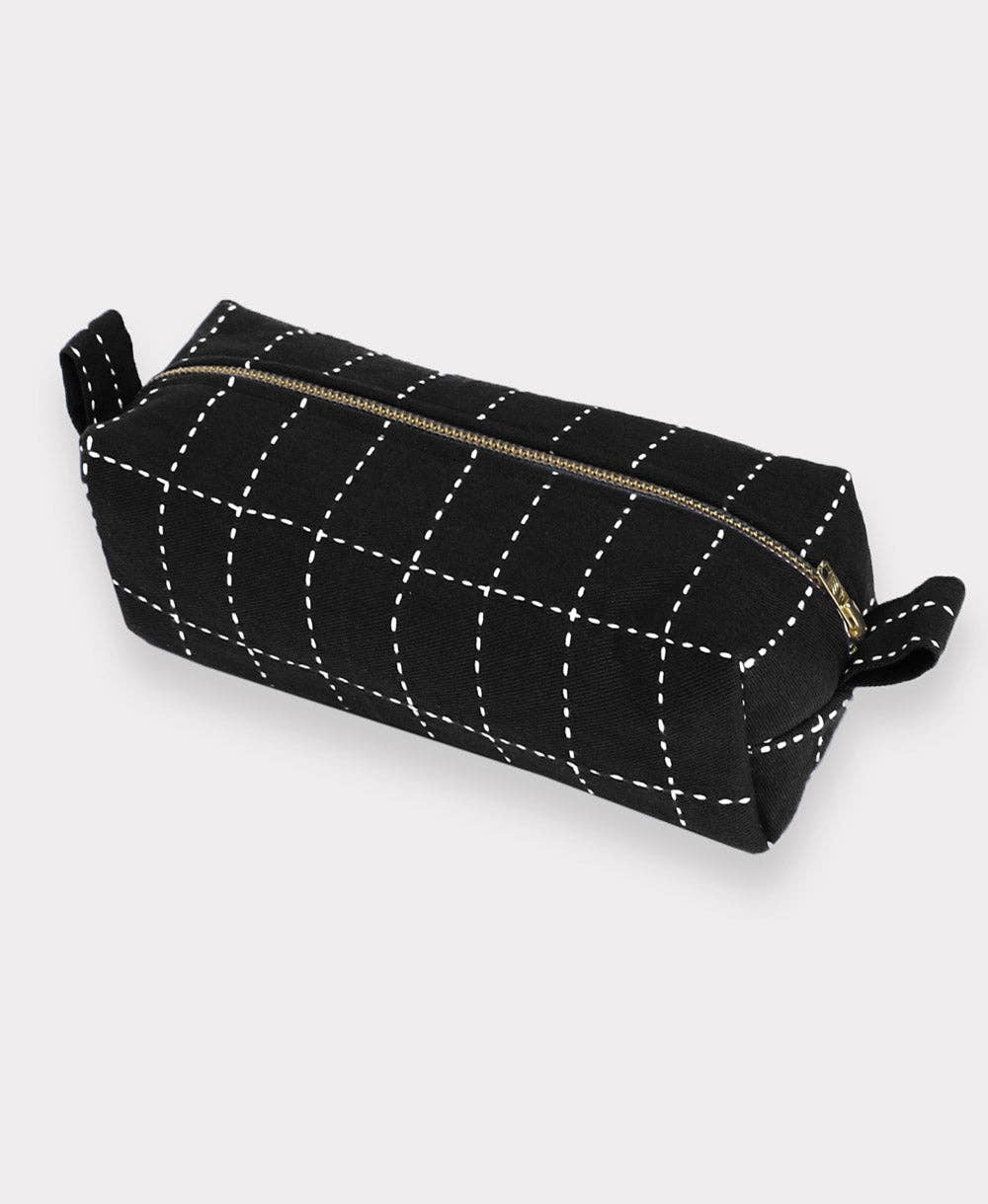 Anchal - Wholesale Toiletry Bag - Women's - Small Grid-Stitch Toiletry Bag2