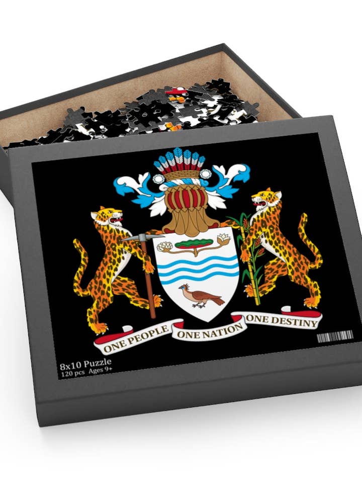 Quebra-cabeça brasão de armas da Guiana (120, 252, 500 peças) por atacado de Guyanese Swag