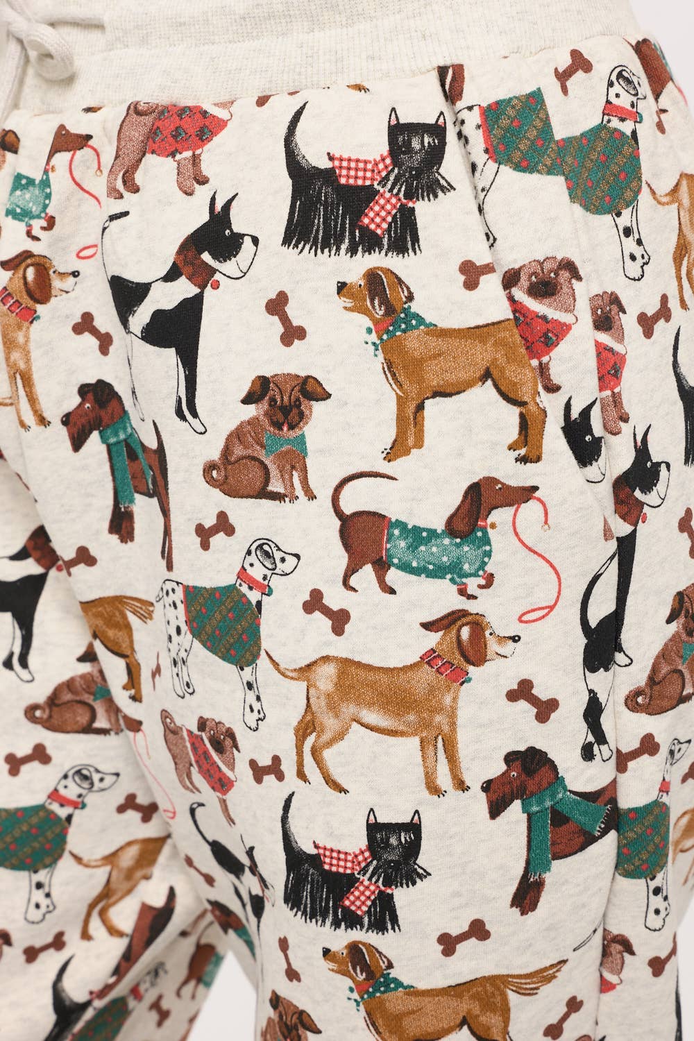 SM WARDROBE - Wholesale Lounge Sweatpants/Joggers - Women's - HOLIDAY DOGS PRINT SWEATPANTS2