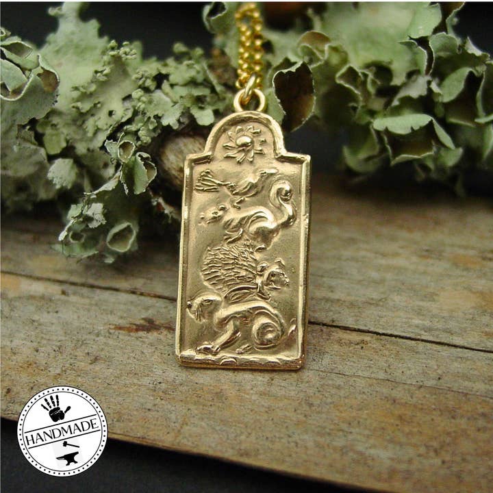 Colgante de Tótem Animal - Collar Tallado a Mano en Madera Bosque Encantado para venta al por mayor de Vis a Vis Jewelry