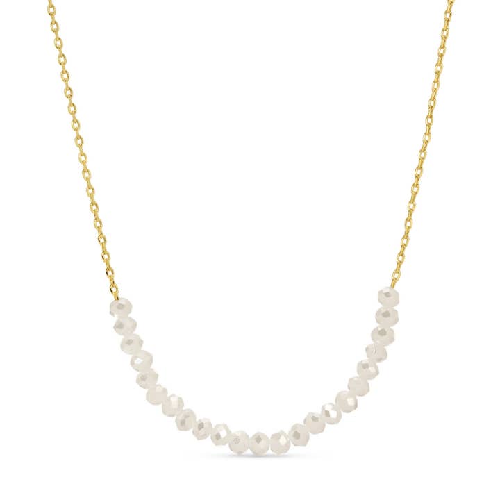 Splendid Iris - Wholesale Beaded/Pearl Necklace - Delicate Crystal Accented Necklace1