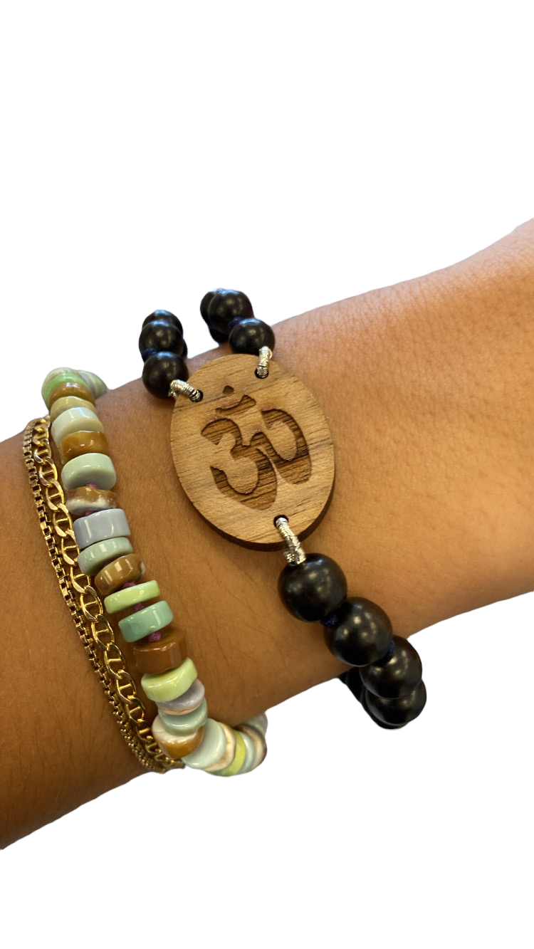 Jen Stock Mindful Designs - Wholesale Beaded Bracelet - Signature ©️Goddess Bracelet || Wood OM4