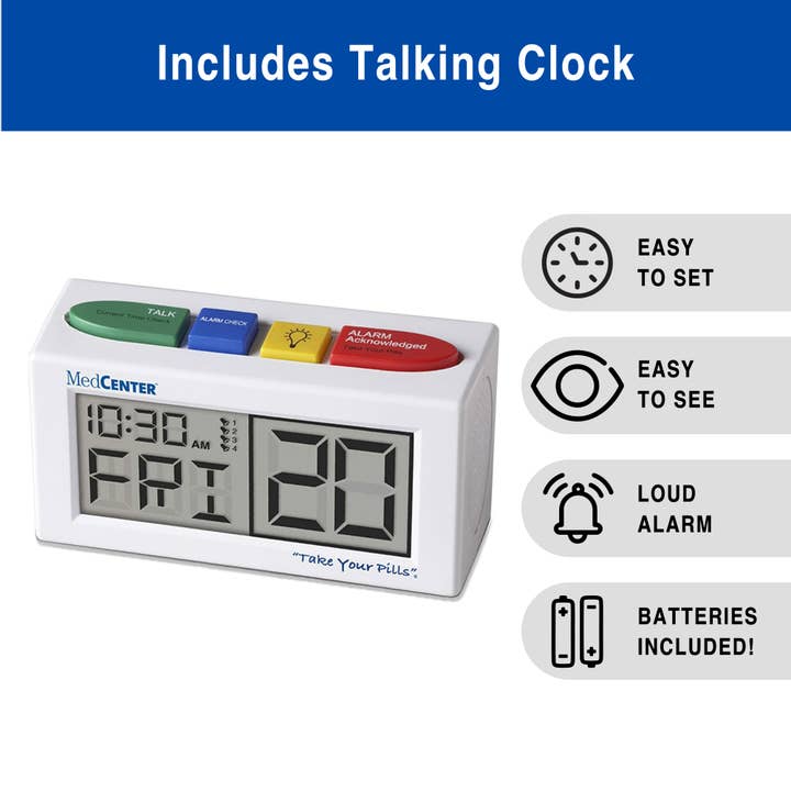 Medcenter Systems - Wholesale Pill Organizer - MedCenter 31-Day Pill Box Organizer – Large 4x Daily Case4