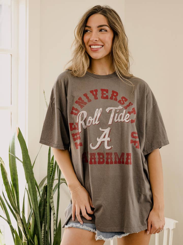 Alabama Crimson Tide Draft Charcoal Thrifted Tee for wholesale by LivyLu