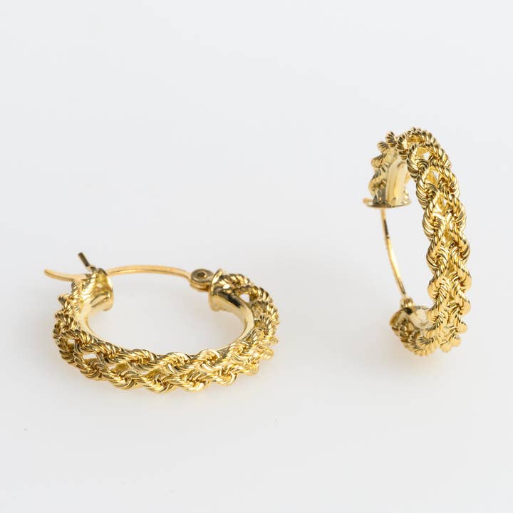 Créoles à double corde The Marquis pour la vente par AlkemeGold