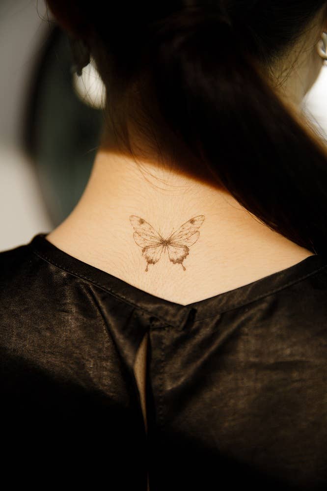 PAPERSELF - Venta al por mayor Tatuajes temporales - Tatuaje temporal de mariposas negras7