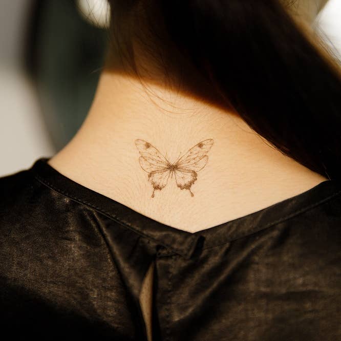 PAPERSELF - Venta al por mayor Tatuajes temporales - Tatuaje temporal de mariposas negras7