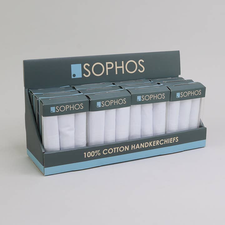 Sophos - Wholesale Handkerchief – Unisex - White Cotton Handkerchiefs