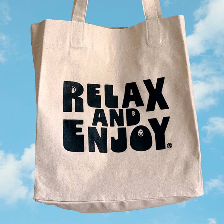 Ever Rae - Wholesale Tote Bag - Women's - Relax And Enjoy Pocketed Tote Bag - 100% Recycled Cotton