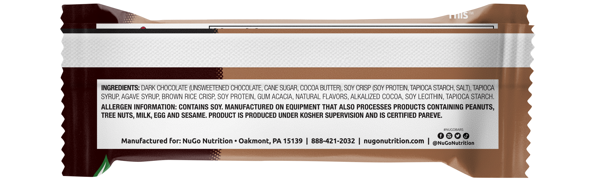 NuGo Nutrition - Wholesale Snack Bar - NuGo Dark Mocha Chocolate Protein Bar2