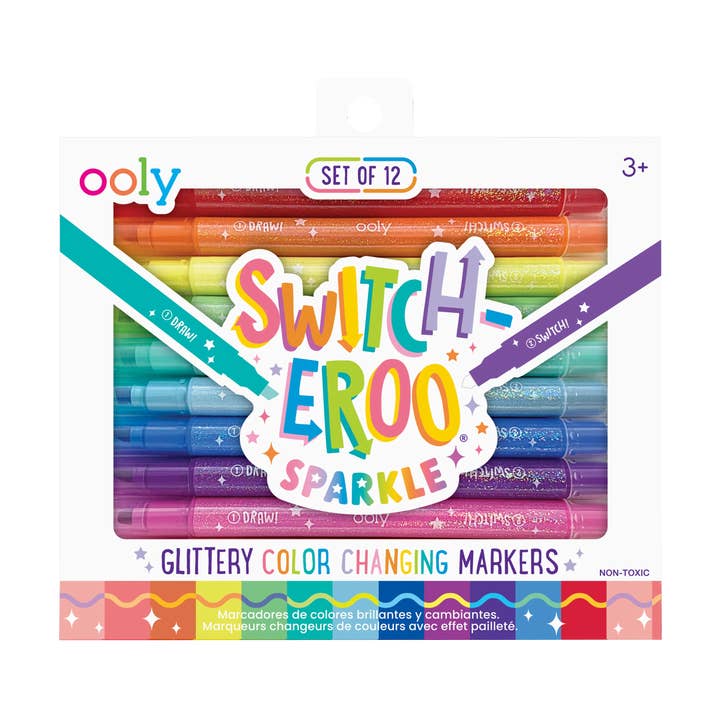 Switch-eroo ! : Marqueurs Changeant de Couleur Scintillants et Pailletés (Ensemble de) pour la vente par OOLY