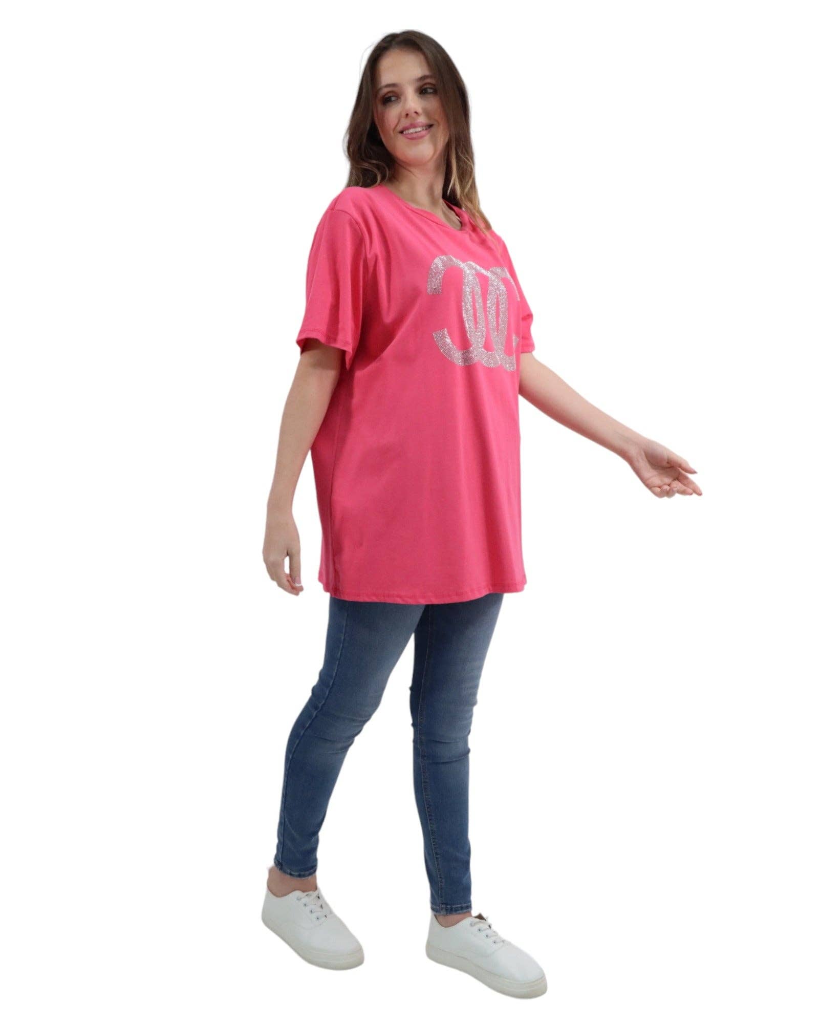 Miss Bold – wholesale Tunic – Women’s – Italian Diamante CC Print T-Shirt9