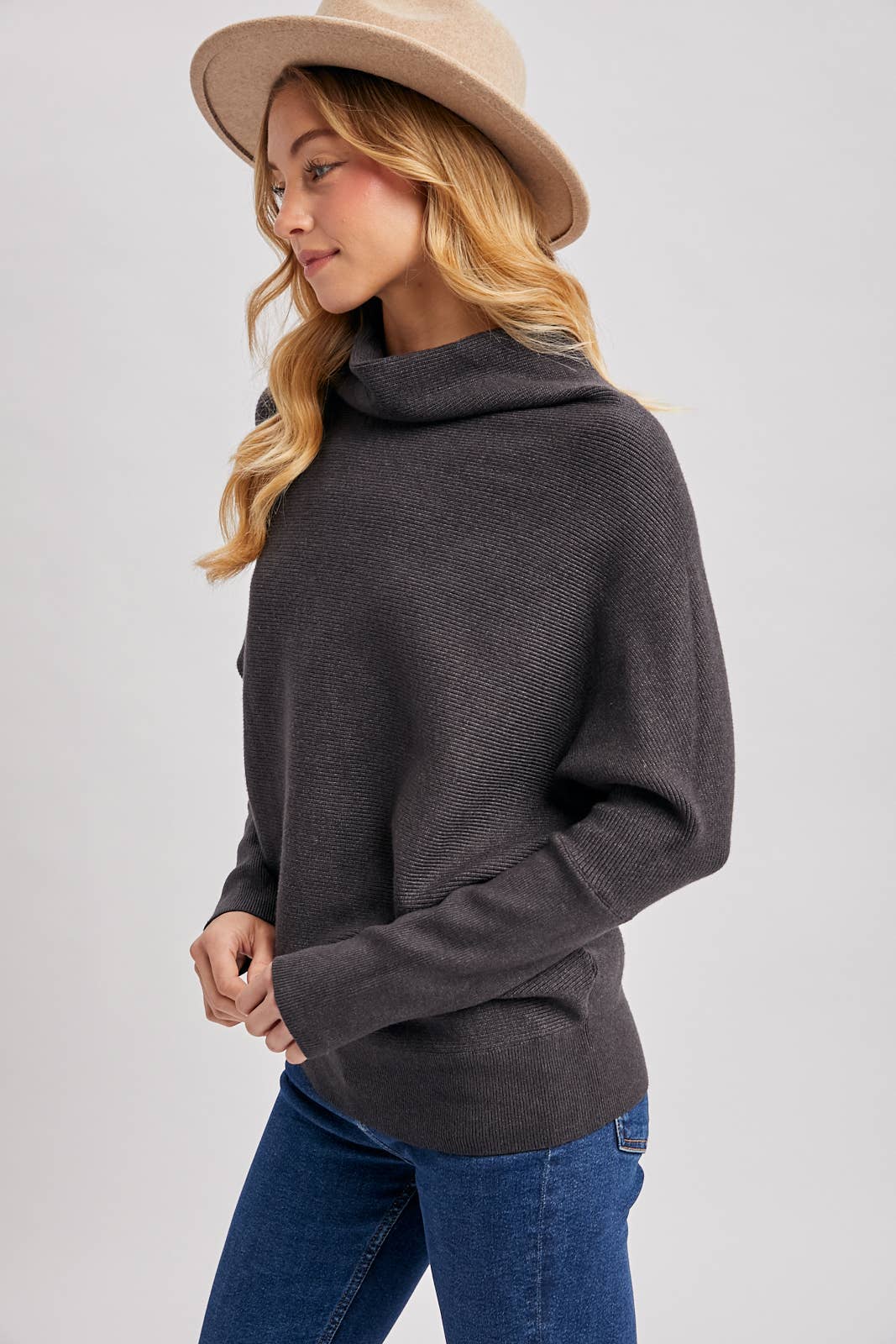 Bluivy - Wholesale Knit Sweater - Women's - SLOUCH NECK DOLMAN SLEEVED PULLOVER4