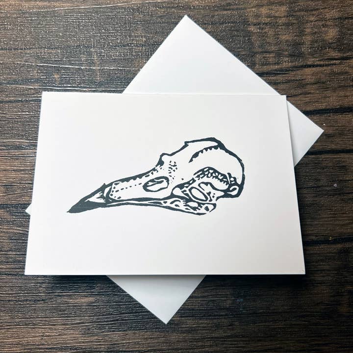 Kraaienschedel Wenskaart voor wholesale door Dragonduck Creations