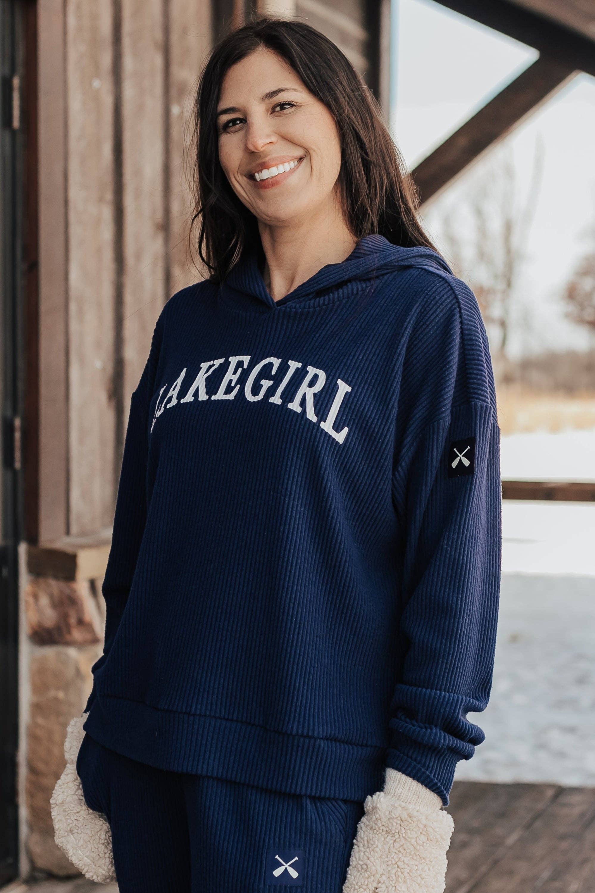 Lakegirl - Vente Sweat à capuche – femme - Hoodie en Hacci côtelé