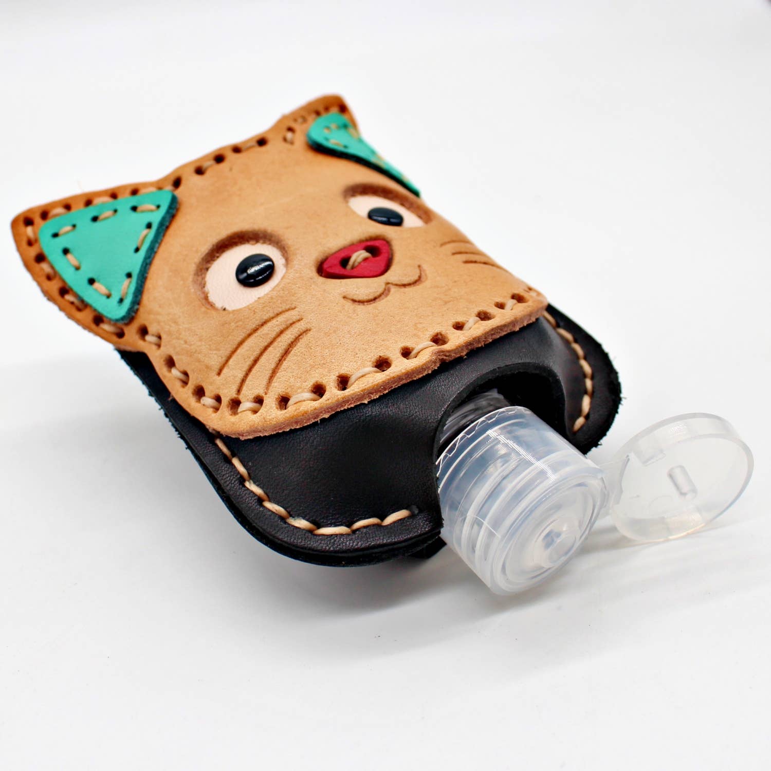 Atlas Goods By Your Needs Company - Wholesale Hand Sanitizer - Handmade leather hand sanitizer holder with 2 oz. bottle0