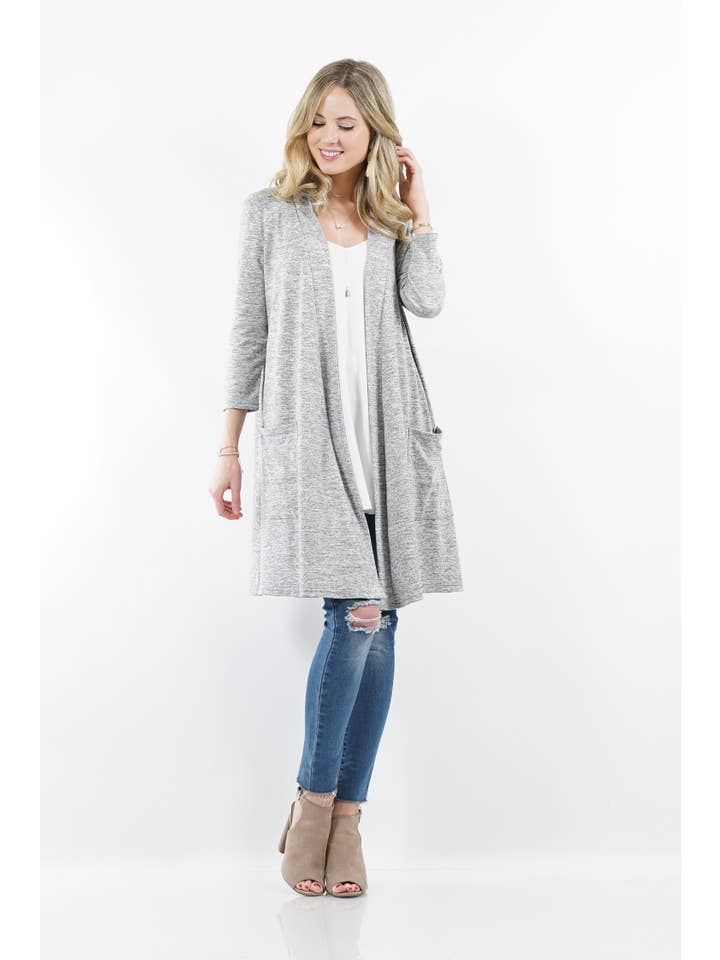 42POPS - Wholesale Cardigan - Women's - ",,...._ Open cardigan w/ slouchy pockets12