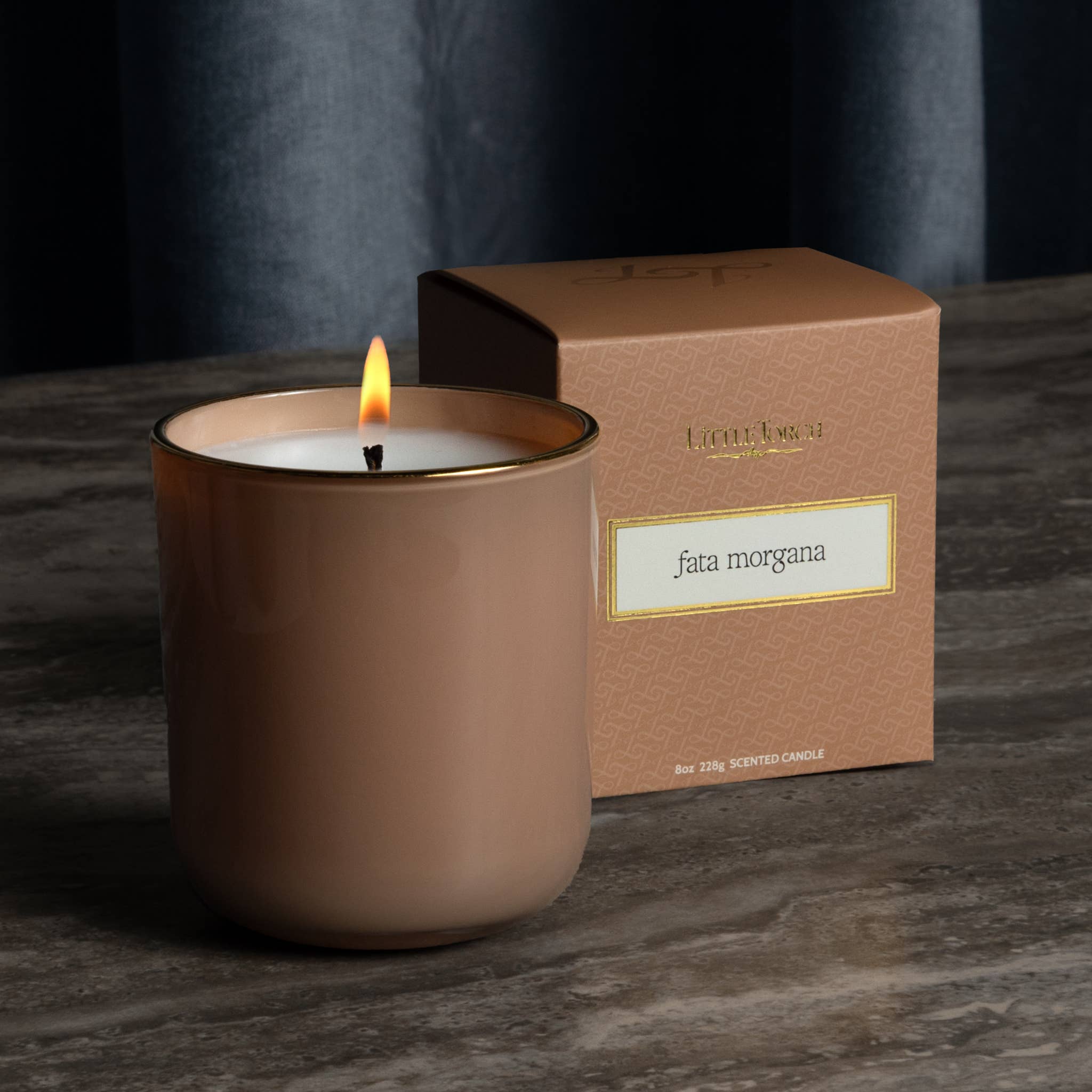 Little Torch - Wholesale Jar/Filled Candle - fata morgana candle (tobacco, golden amber, and spices)1