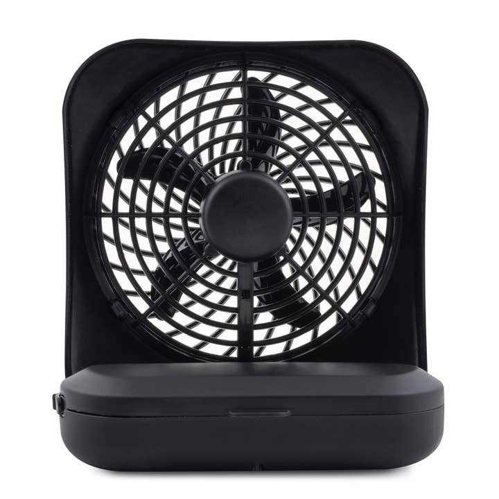 Treva - Wholesale Electric Fan - Treva 5 Inch Battery Operated Desk Fan Black