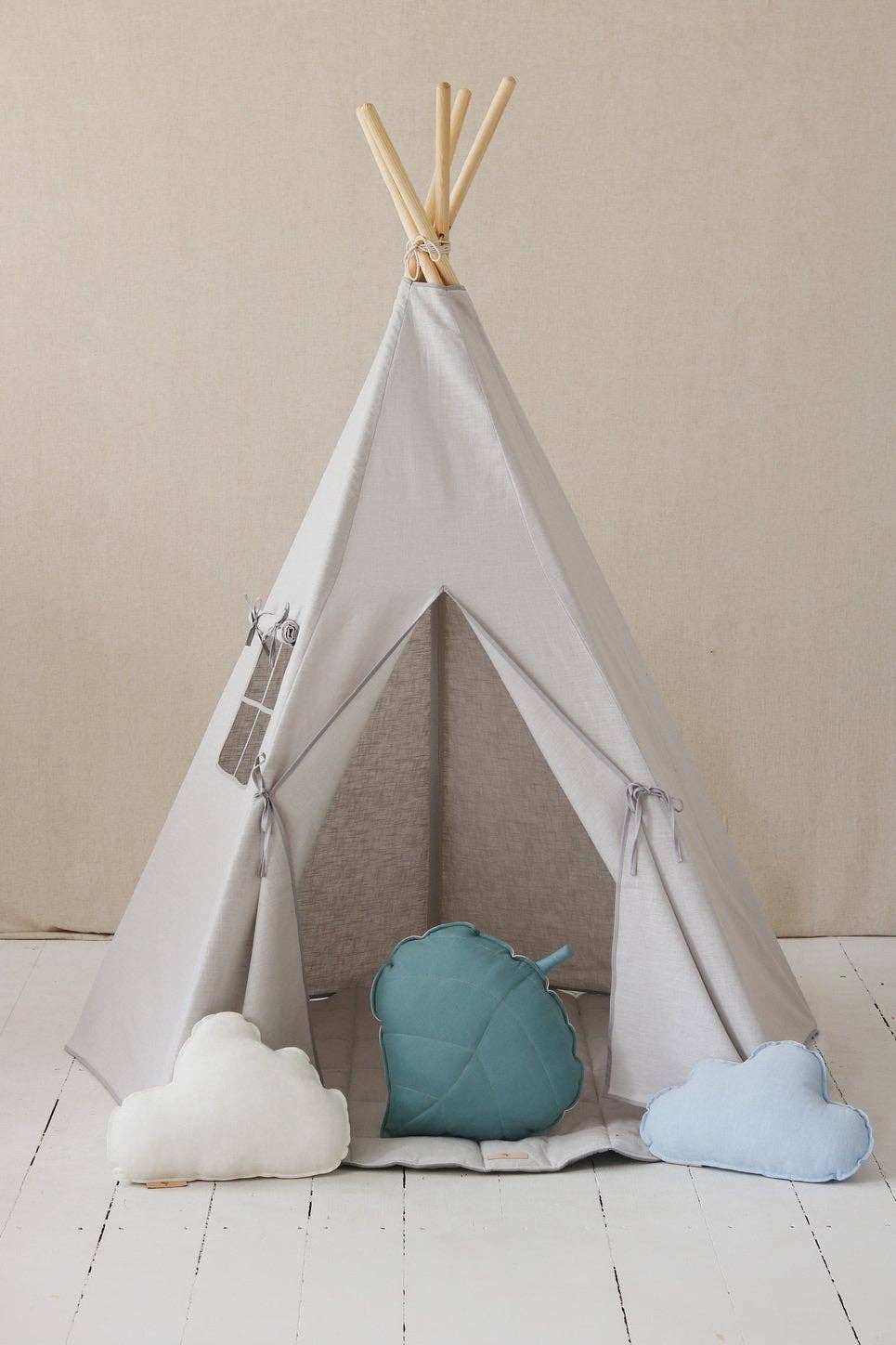 Moi Mili - Wholesale Tent - Kids - “Pigeon Grey” Teepee and Mat Set3