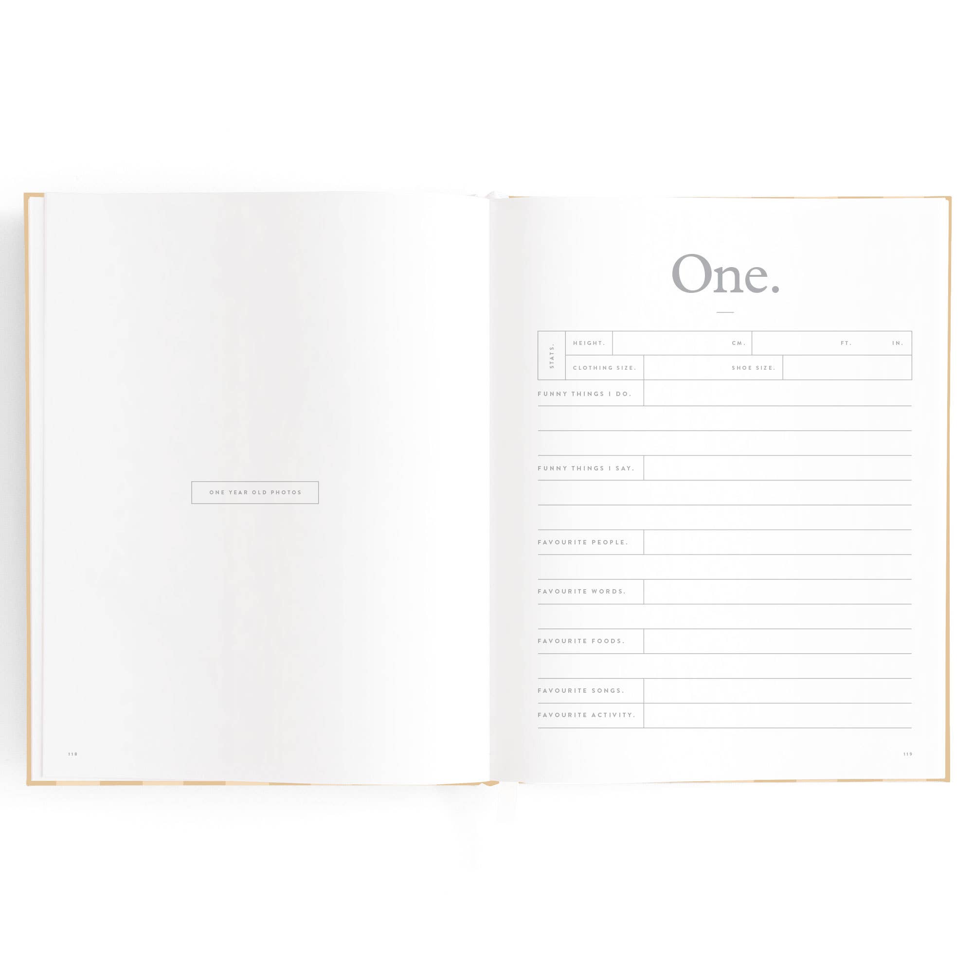 Fox & Fallow - Wholesale Memory book – Child & baby - Baby Book Coffee Stripe8